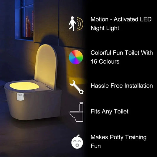 Luz LED RGB para Inodoro con Sensor de Movimiento | 8 Colores Ambiente