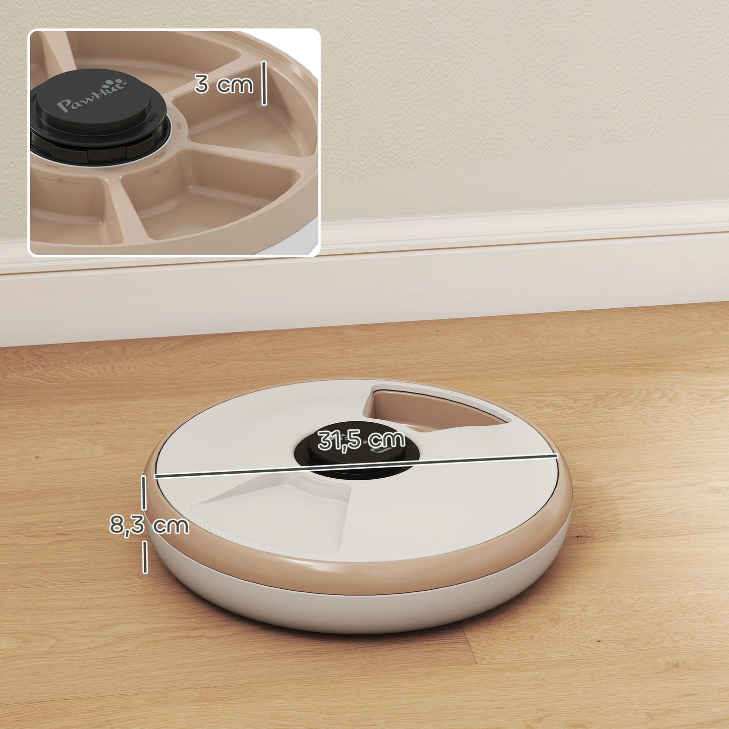 Comedero Automático para Gatos y Perros | 6 Compartimentos con Temporizador y Display LED
