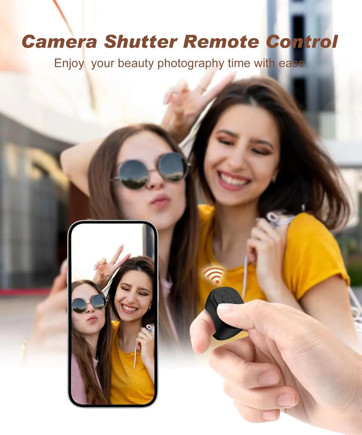 Anillo Control Remoto Bluetooth para TikTok | Pasa Páginas y Dispara Cámara desde el Móvil