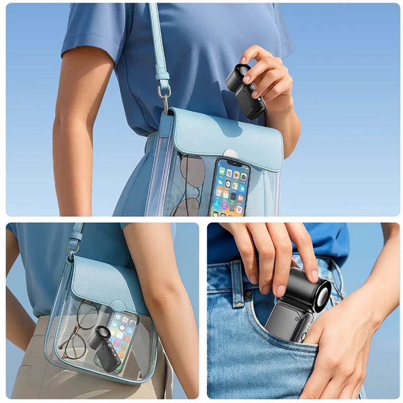 Mini Ventilador de Bolsillo Portátil USB | Plegable para Viaje, Oficina y Exterior