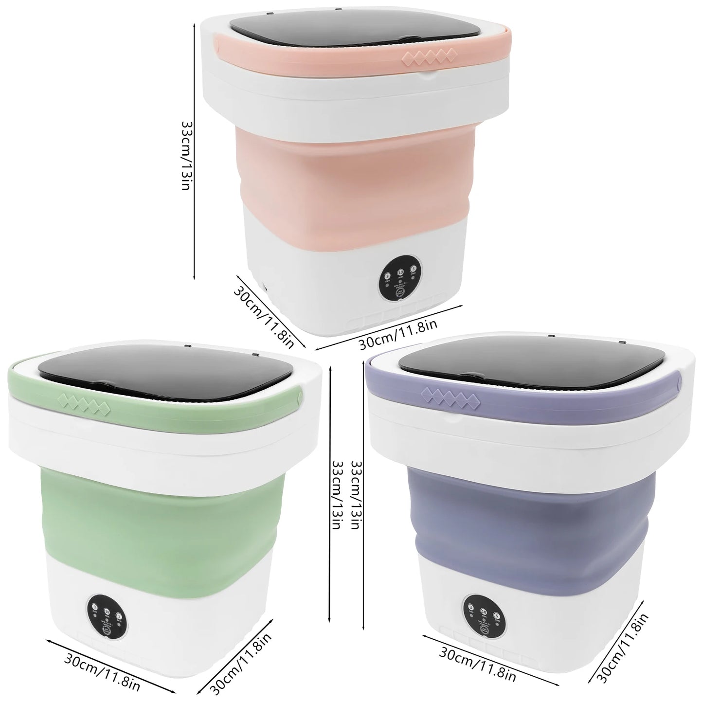 Lavadora Mini Plegable 12L | 3 Modos de Lavado para Ropa de Bebé y Ropa Interior