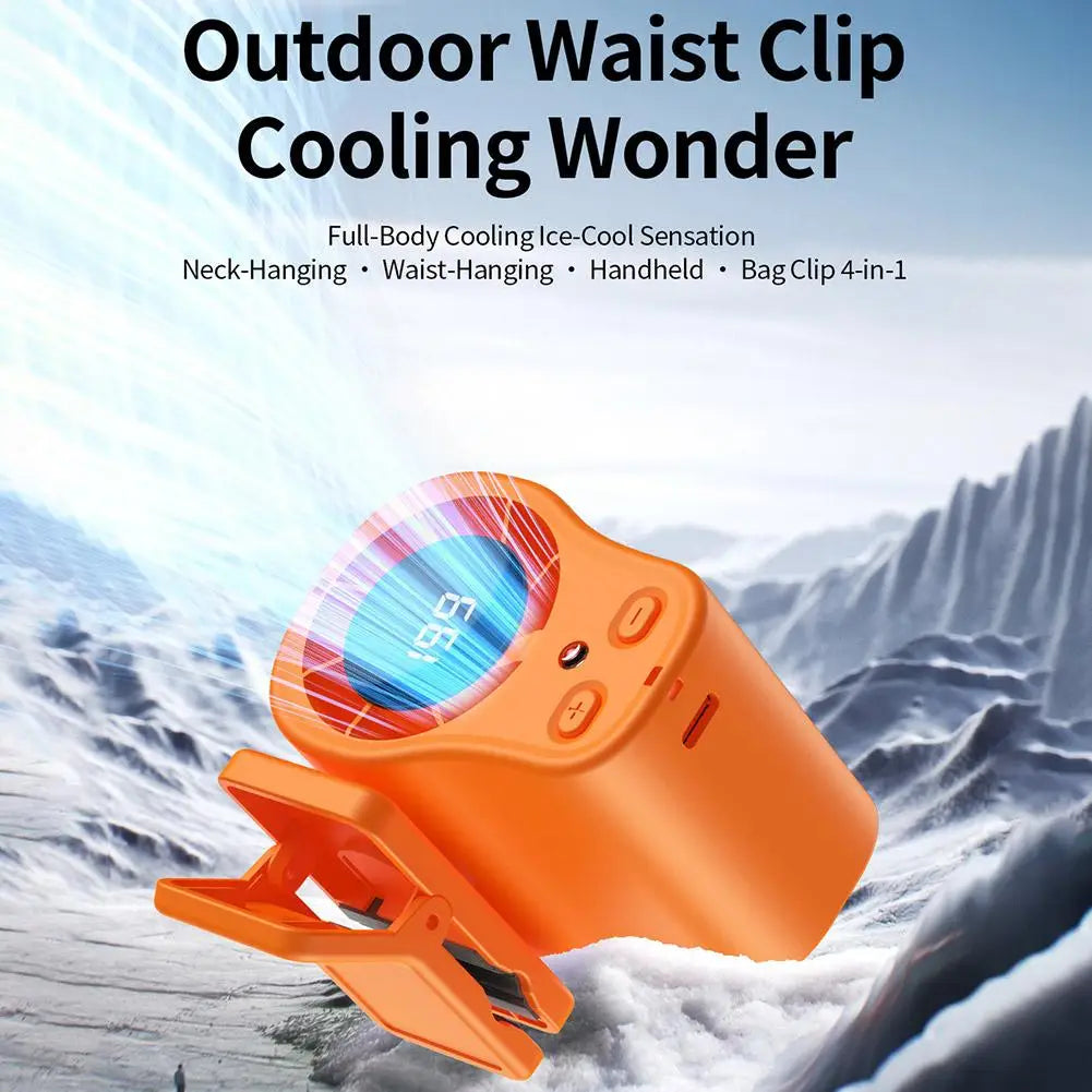 Ventilador de Coche USB Recargable con Pantalla LED | 360° Silencioso para Visera y Escritorio