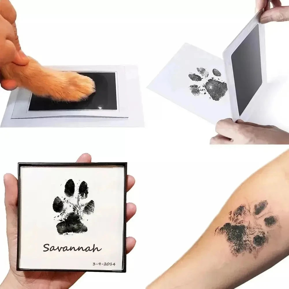 Kit de Huella de Mascota sin Tinta | Recuerdo Eterno de tu Perro o Gato