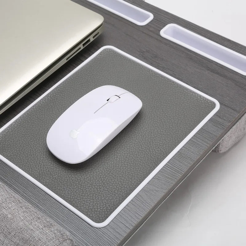 Mesa para Portátil con Cojín | Escritorio Plegable para Sofá y Cama con Ratón