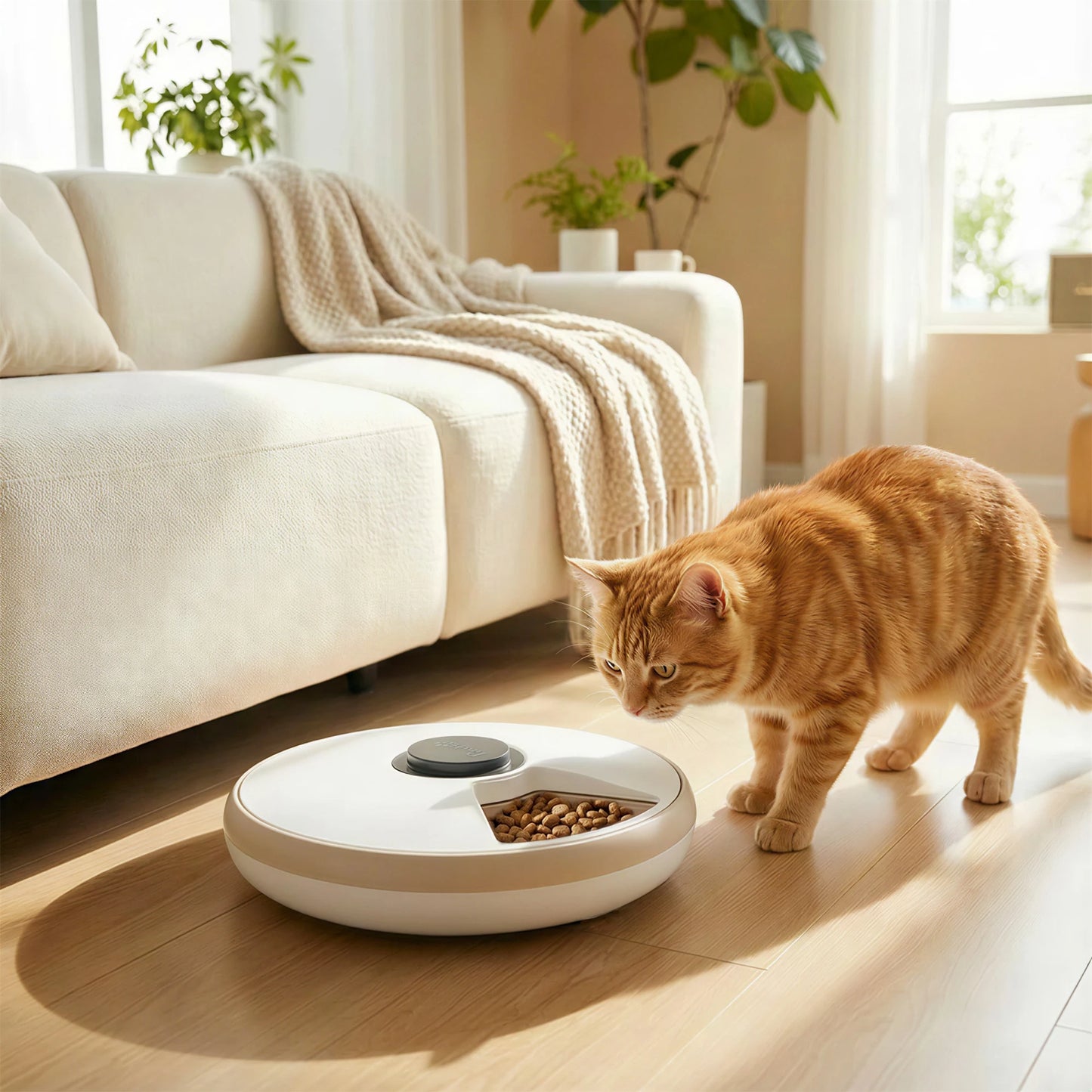 Comedero Automático para Gatos y Perros | 6 Compartimentos con Temporizador y Display LED