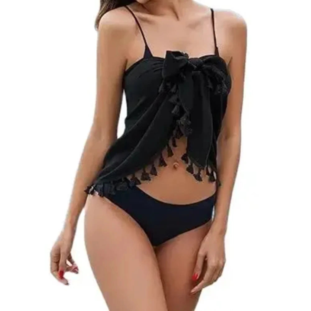 Pareo de Playa con Flecos | Falda Envolvente de Gasa para Mujer