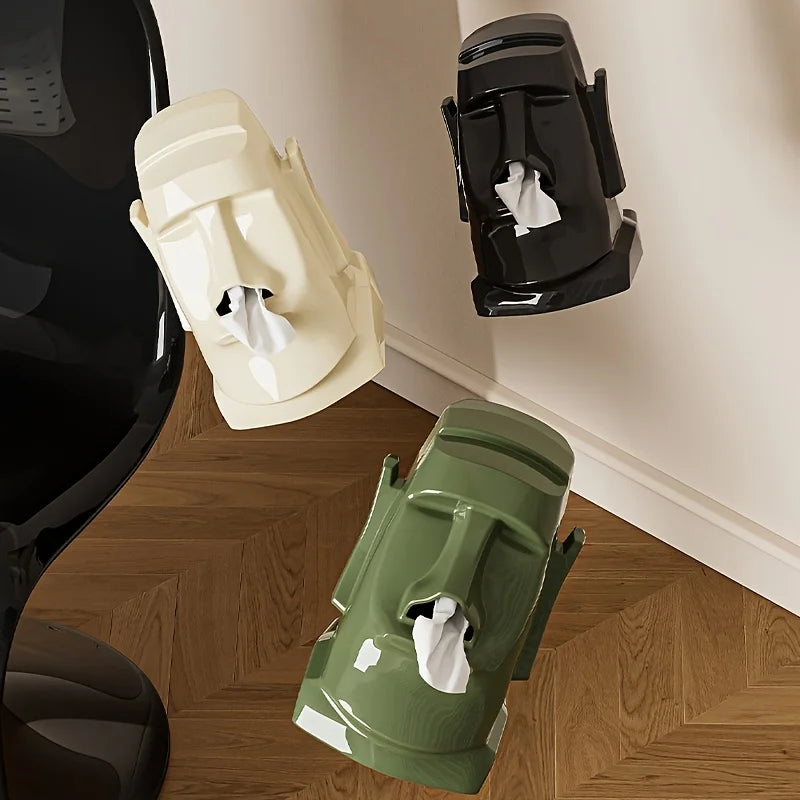 Portapañuelos Decorativo Figura de Piedra | Dispensador de Papel para Salón y Dormitorio