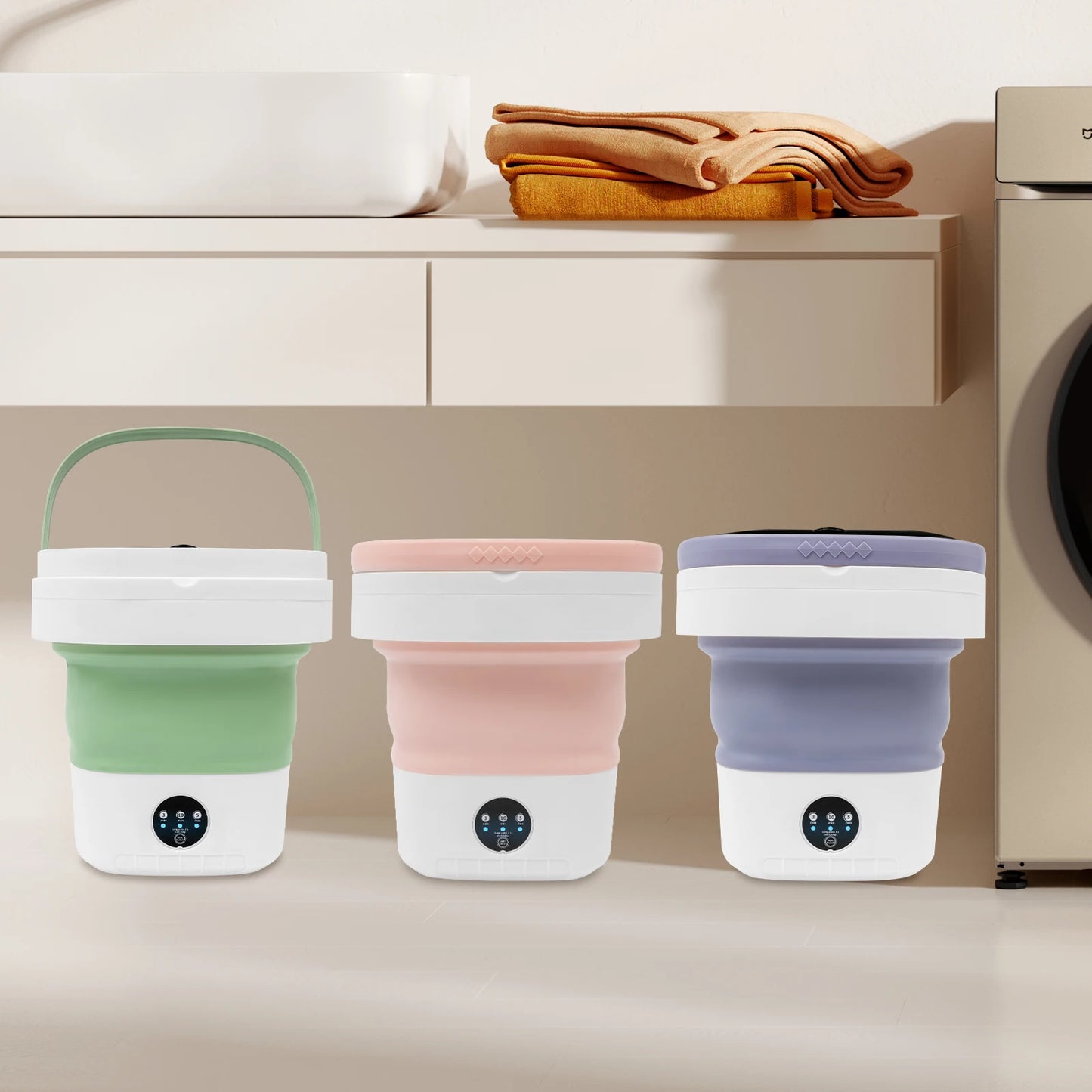 Lavadora Mini Plegable 12L | 3 Modos de Lavado para Ropa de Bebé y Ropa Interior