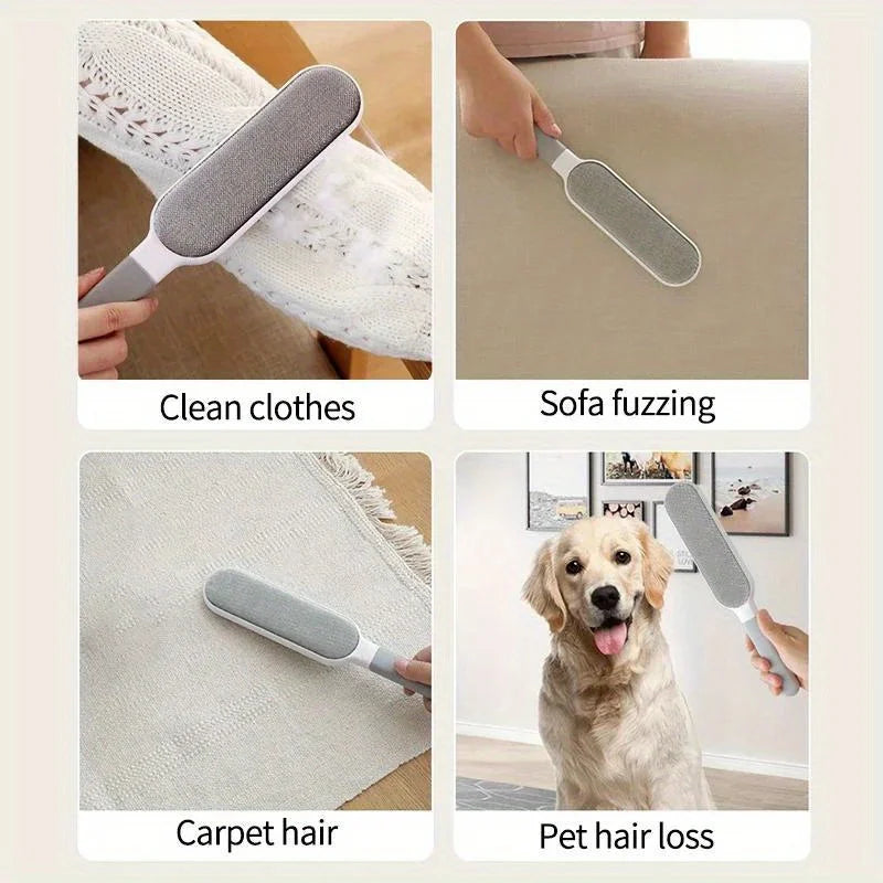 Quitapelos de Mascotas Doble Cara | Cepillo Electrostático para Ropa, Sofá y Moqueta