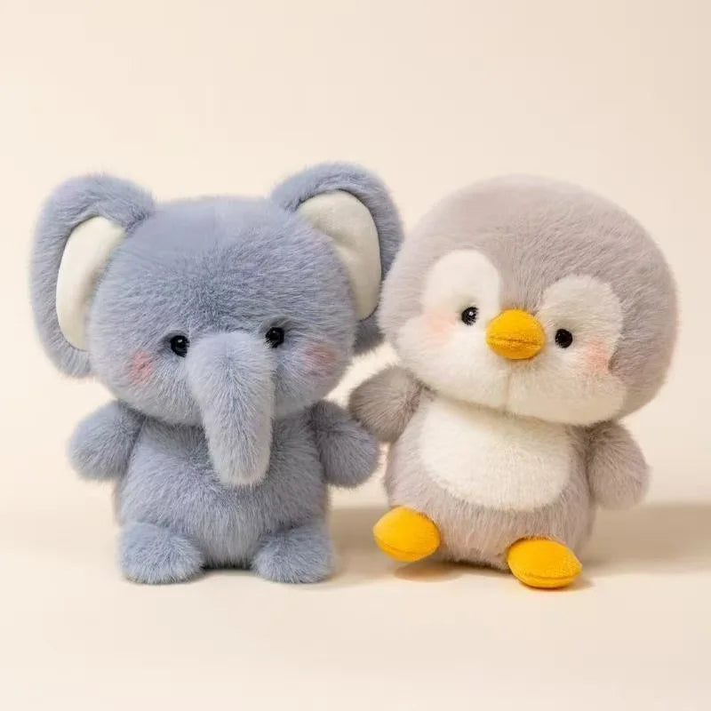 Pack Peluches Suaves Animales | Elefante y Pingüino Kawaii para Niños
