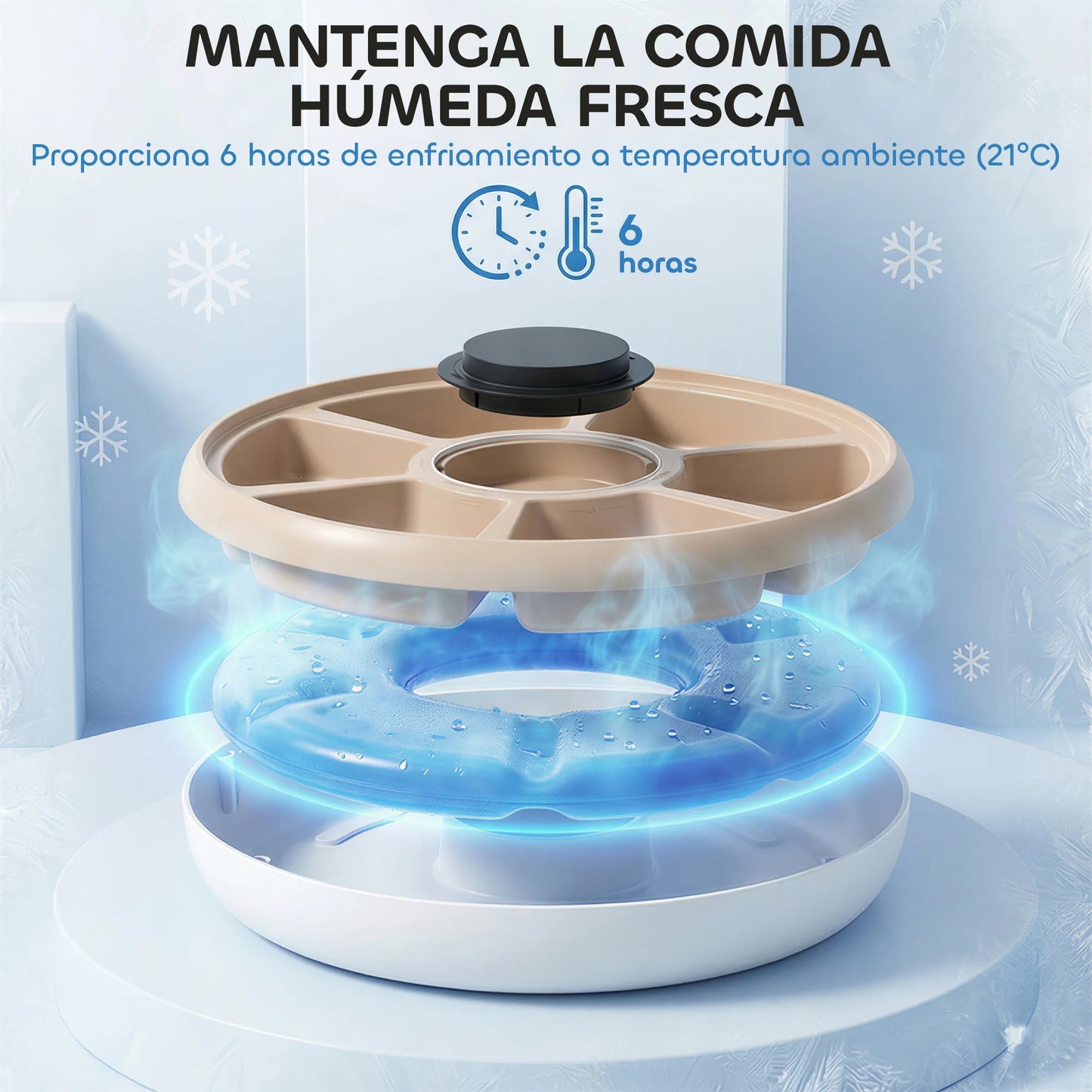 Comedero Automático para Gatos y Perros | 6 Compartimentos con Temporizador y Display LED